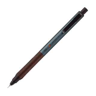Kuru Toga Wood mechanical pencil 0.5mm in steel gray on a white background - Shibuya Stationery Store