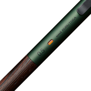 Close up of the barrel and wooden grip detail of the Kuru Toga Wood mechanical pencil - Shibuya Stationery Store