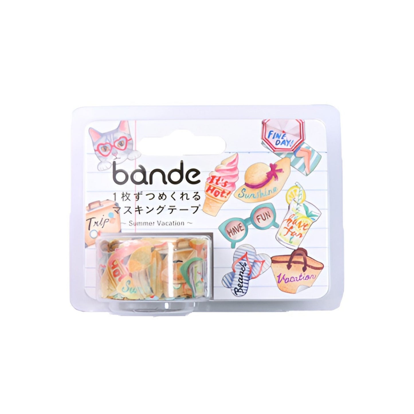 bande Masking Roll Sticker Washi Tapes - Summer Vacation - 200 stickers