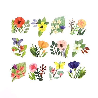 bande Masking Roll Sticker Washi Tapes - Flower Wreath - 200 stickers