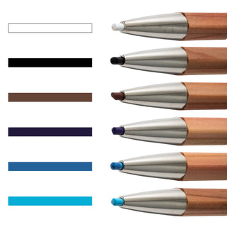 A sample showing the first six colors of Mechanical Colored Pencils - Shibuya Stationery