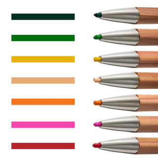A sample showing the remaining seven colors of Mechanical Colored Pencils - Shibuya Stationery