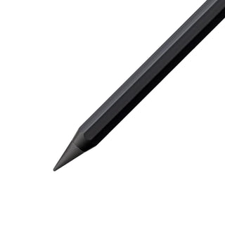 Close up of the metal pencil tip of the Sun-Star Metacil metal pencil in black – Shibuya Stationery Store