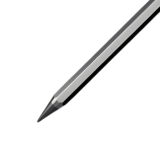 Close up of the metal pencil tip of the Sun-Star Metacil metal pencil in metallic gray – Shibuya Stationery Store