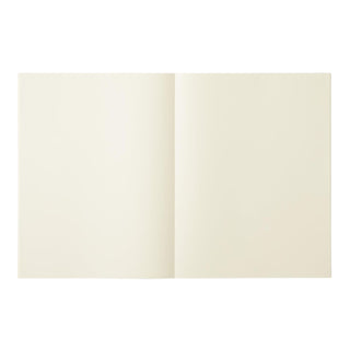MD Notebook A4 Plain B first page opened flat – Shibuya Stationery