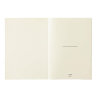 MD Notebook A5 Grid B inner pages opened flat – Shibuya Stationery