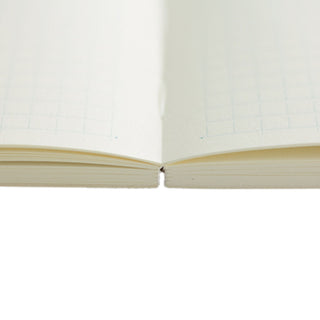 Midori MD Notebook A5 Grid open flat showing grid layout – Shibuya Stationery