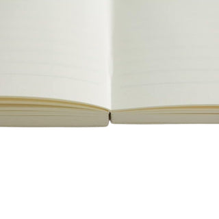 Midori MD Notebook A5 Ruled open flat showing ruled pages – Shibuya Stationery