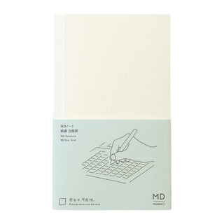 Midori MD Notebook B6 Slim grid notebook on a white background – Shibuya Stationery Store