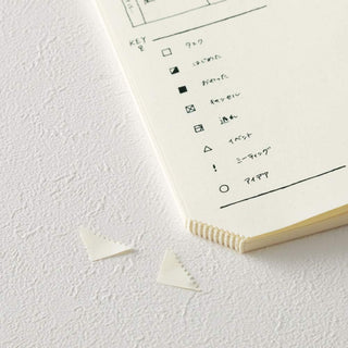 Midori MD Notebook Journal 1 Day 1 Page A5 Dot Grid page close-up showing daily layout with subtle dotted background – Shibuya Stationery