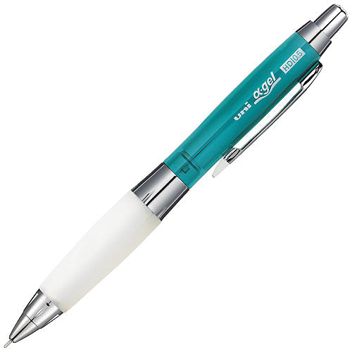 Mitsubishi Pencil Uni alpha-gel Shaka Shaka Mechanical Pencil - Chrome Green - 0.5mm - Slightly Firm Grip