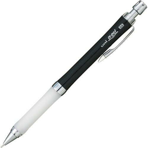 Mitsubishi Pencil Uni alpha-gel slim Mechanical Pencil - Pure Black - 0.5mm - Soft Grip