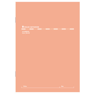 Nippon Note Slim Notebook - Salmon Pink - B5 - 16 sheets