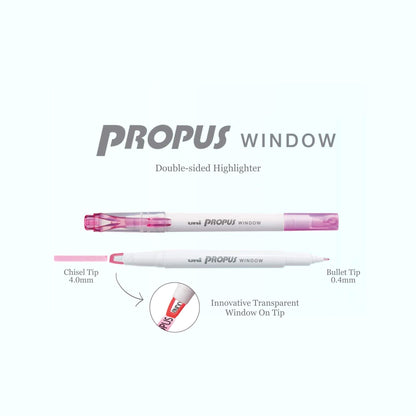 Mitsubishi Pencil Uni Propus Window Hilghlighter Set - Light Color - 5 Colors