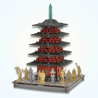 PUSU PUSU - Five-storied Pagoda (red) - DIY Models