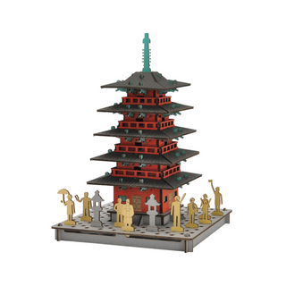 PUSU PUSU - Five-storied Pagoda (red) - DIY Models