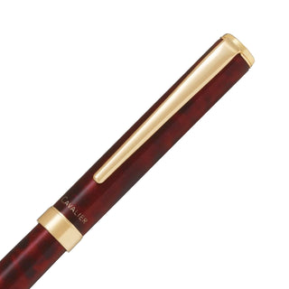 Pilot Cavalier Marbled Fountain Pen Black & Red barrel and cap detail – Shibuya Stationery