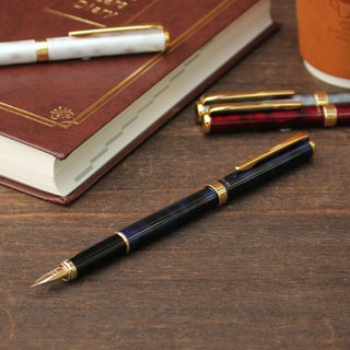 Pilot Cavalier Marbled Fountain Pen Fine  Nib Lifestyle Display – Shibuya Stationery