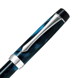 Pilot Custom Heritage SE Marble Blue angled barrel detail – Shibuya Stationery