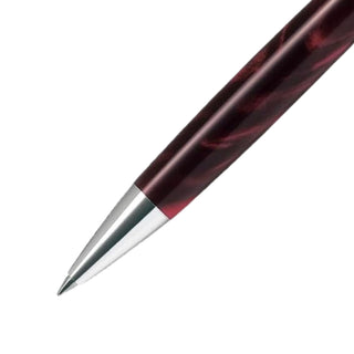 Pilot Custom Heritage SE Marble Red pen with silver tip close-up – Shibuya Stationery