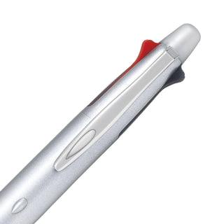 Pilot Dr.Grip 4+1 0.7 & 0.5 Acro Ink Multi Pen clip close-up - Silver - Shibuya Stationery