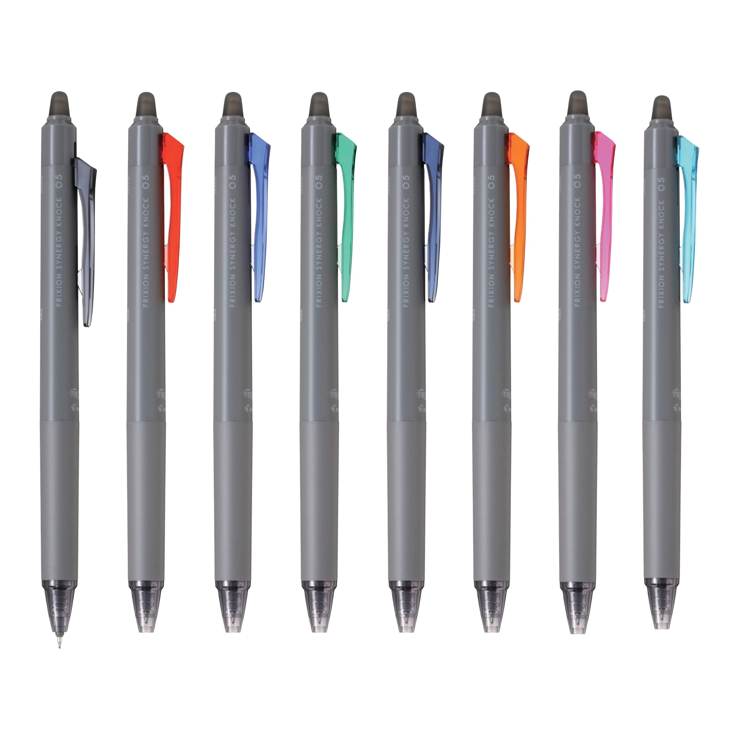 Pilot Frixion Synergy Knock Erasable Gel Pens 0.5 - 8 Color Set