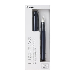 Pilot Lightive Fountain Pen Fine Active Navy in package – Shibuya Stationery