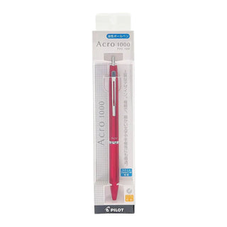Pilot Acro 1000 Ballpoint Pen 0.5 Metallic Red packaging view – Shibuya Stationery
