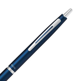 Pilot Acro 1000 Ballpoint Pen 0.5 Navy clip and rear barrel close-up – Shibuya Stationery