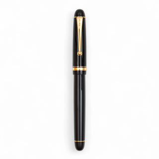 Pilot Custom 74 Fountain Pen Black Fine nib full-length top view – Shibuya Stationery