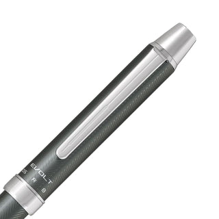 Pilot Evolt 2+1 Multi Pen Herringbone Grey back end detail with textured finish – Shibuya Stationery