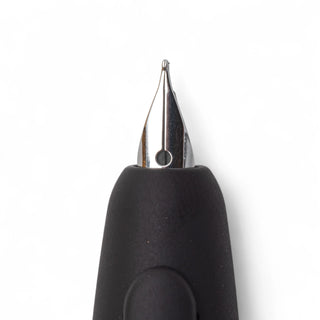 Pilot Vanishing Point Fountain Pen Matte Black close-up of fine nib – Shibuya Stationery