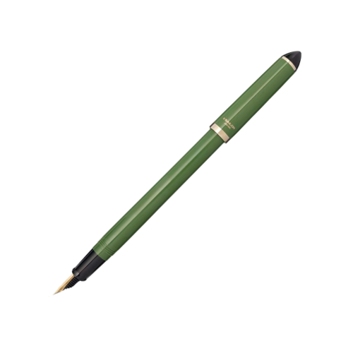 Sailor Pen Fude de Mannen Fountain Pen - Bamboo Green Wakatake - 55° nib