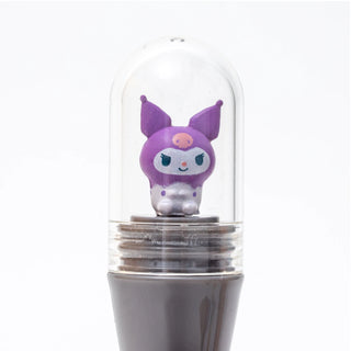 Sanrio brand Kuromi character mascot close up in a ballpoint pen dome on a white background - Shibuya Stationery Store