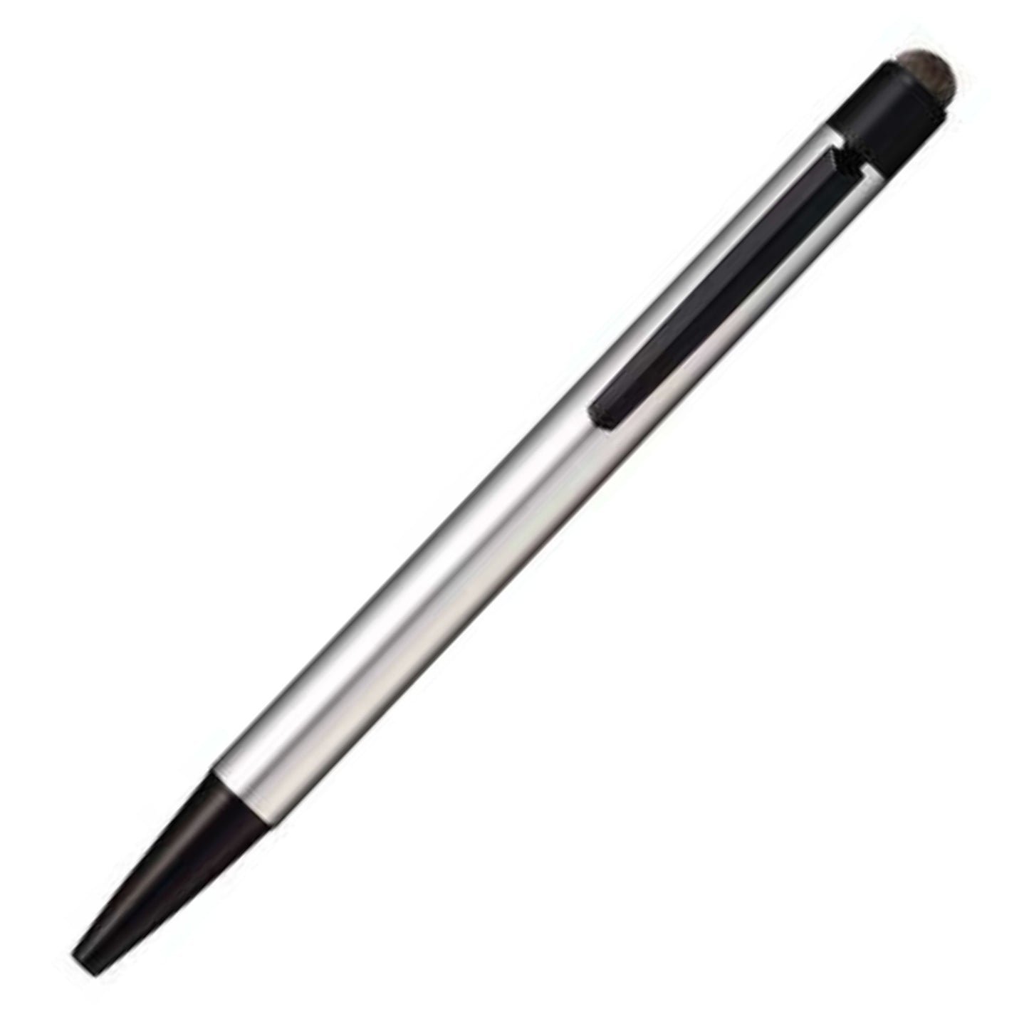 Mitsubishi Pencil Uni Jetstream Stylus Black Ink Ballpoint Pen - Silver Shaft - 0.7mm