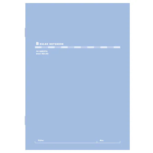 Slim Notebook B5 (Ruled) Light Blue | Shibuya Stationery – Shibuya ...
