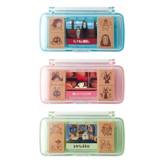 BEVERLY Studio Ghibli 3 Piece Anime Mini Stamp Set with colored cases – Shibuya Stationery