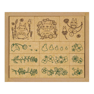 BEVERLY Studio Ghibli My Neighbor Totoro Stamp Set Flower and Foliage full view – Shibuya Stationery