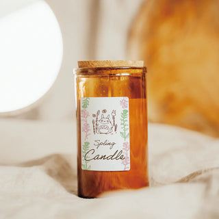 Jar label stamped with Totoro floral design – Shibuya Stationery