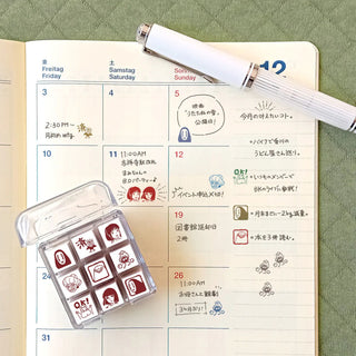 Planner page example using Spirited Away mini stamps – Shibuya Stationery