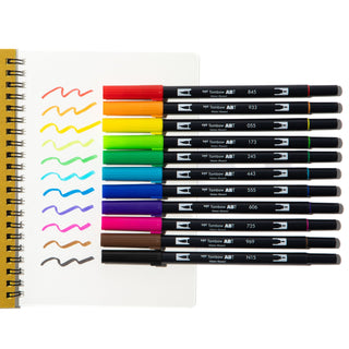 Tombow ABT Dual Brush Pen Basic Color Example - Shibuya Stationery