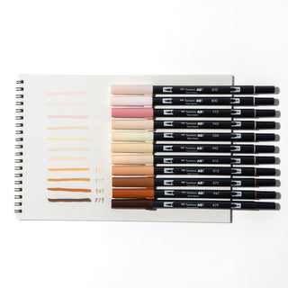 Tombow ABT Dual Brush Pen Portrait Color Example - Shibuya Stationery