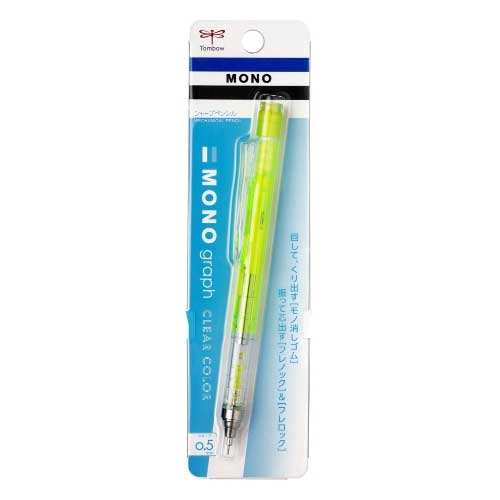 Tombow Mono Graph Shaker Mechanical Pencil - Clear Lime Shaft - 0.5mm