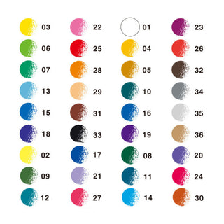Tombow NQ Series Color Pencils full 36 Color example - Shibuya Stationery 
