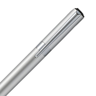 Zoom L105 Ballpoint Pen 0.5mm Silver rear detail close-up – Shibuya Stationery
