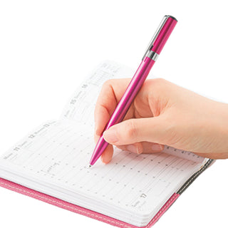 Zoom L105 Ballpoint Pen 0.5mm Pink writing example – Shibuya Stationery