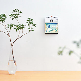 Ukiyo-e Daily Tear-Off Calendar 2026 wall display – Shibuya Stationery