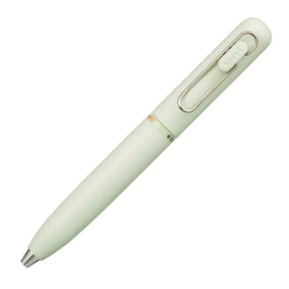 Uni-ball One 3 3-Color Gel Ink Multi Pen 0.38mm in Grass Green with black, red, and blue gel ink options in one pen.