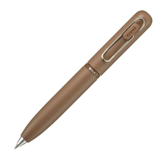 Uni-ball One 3 3-Color Gel Ink Multi Pen 0.38mm in Sugar Brown featuring a compact three-color gel ink writing system.