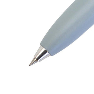 Close-up of the 0.5mm writing tip on the Uni-ball One 3 multi pen in Shirt Blue.